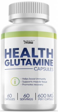 Глютамин  Health Form L-Glutamine 600 мг 60 капс. фото 1