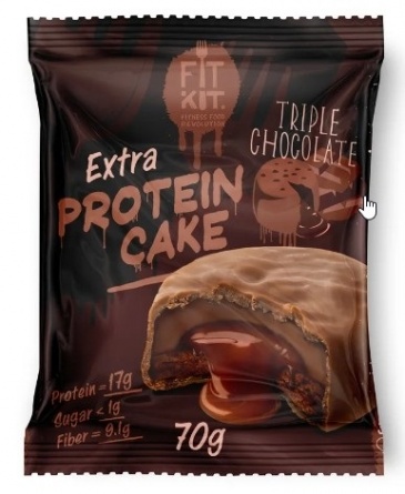 Печенье протеиновое с суфле FitKit Protein cake Extra 70 г фото 1