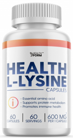 Лизин Health Form L-Lysine 600 мг 60 капс. фото 1